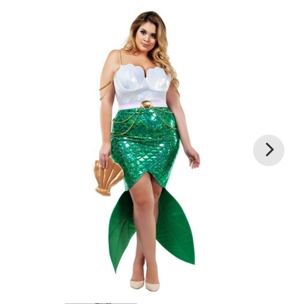 NWT Plus Size Women's Alluring Sea Siren Little Mermaid Costume 4X
